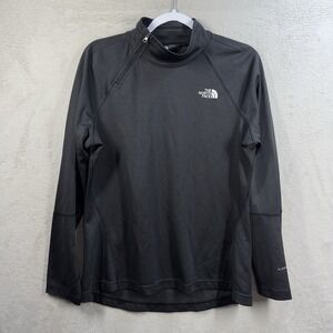 The North Face Pullover Women's L Flash Dry Top Mock Neck Asymmetrical Zip Black